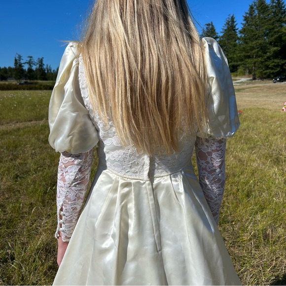 Vintage 70s Gunne Sax Romantic Renaissance Bridal Collection Wedding Dress Sz 9 - Picture 7 of 15